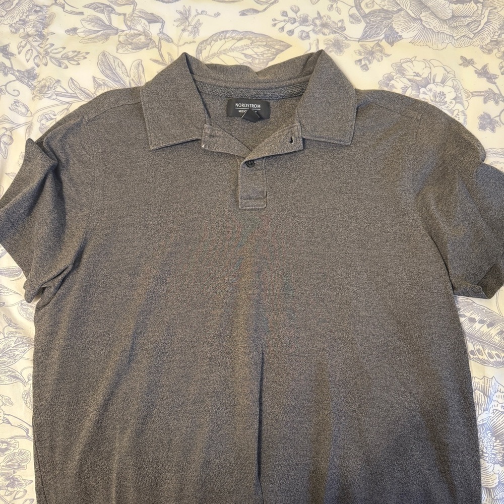 Nordstrom Men’s Shop Polo Shirt Dark Gray